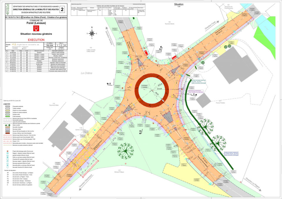 Giratoire du Chêne Forel (Lavaux)
